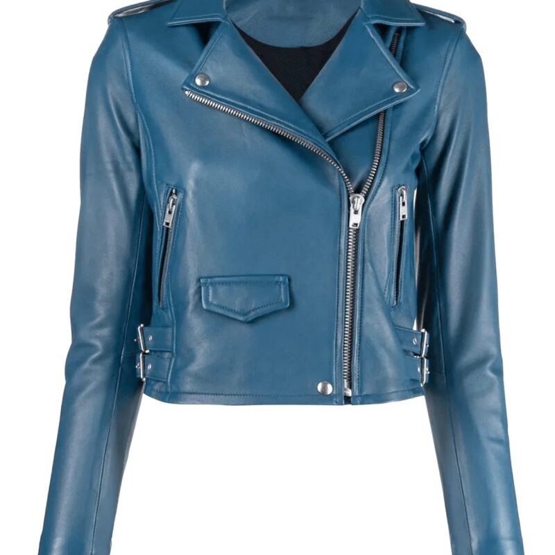 Big Sky Katheryn Winnick Blue Leather Jacket