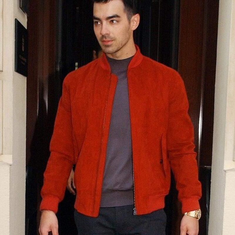 Joe Jonas Suede Orange Jacket