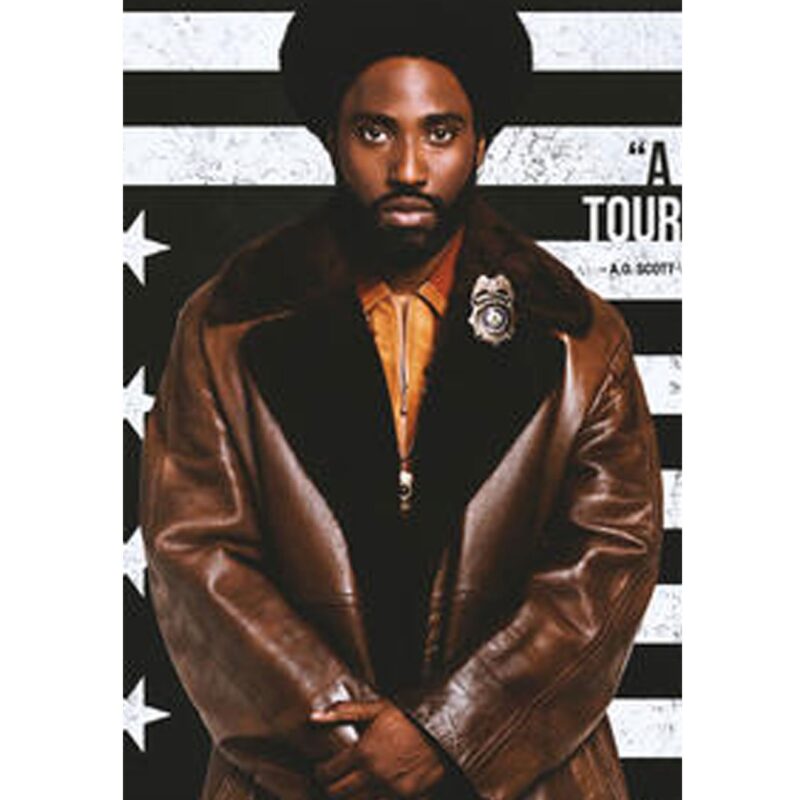 John David Washington Blackkklansman Leather Coat