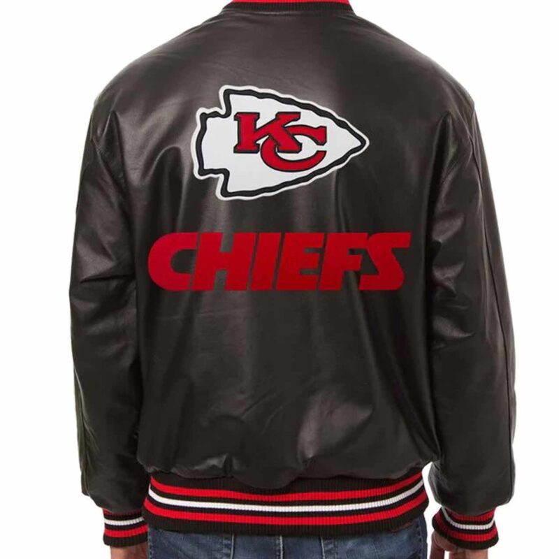 Kansas City Chiefs Varsity Black Leather Jacket