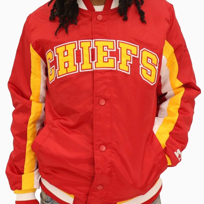 Kansas City Chiefs Red Varsity Satin Jacket