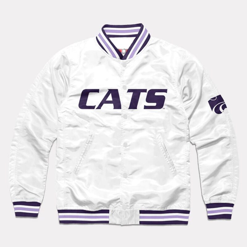 Kansas State Cats White Satin Jacket