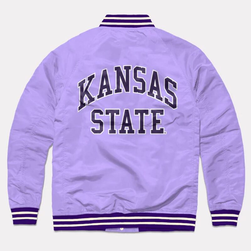 Kansas State Wildcats Lavender Varsity Satin Jacket
