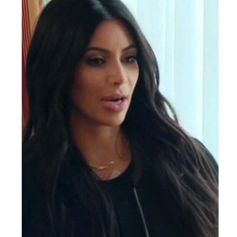 Keeping Up with the Kardashians Kim Kardashian Leather Bomber Jacket