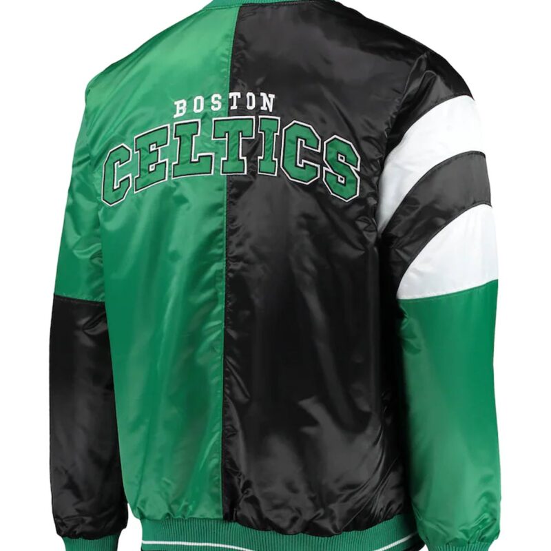 Kelly Green/Black Boston Celtics Leader Color Block Satin Jacket