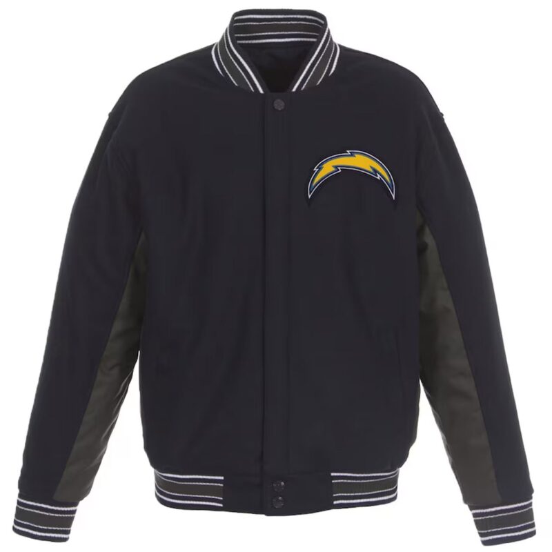 Los Angeles Chargers Navy Wool Full-Snap Jacket