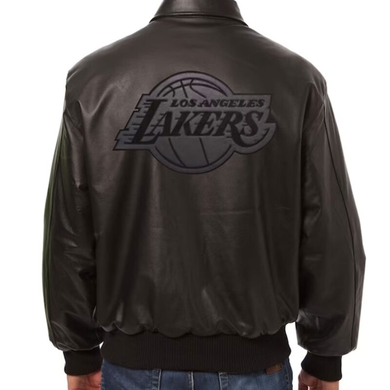 LA Lakers Black Tonal Leather Jacket