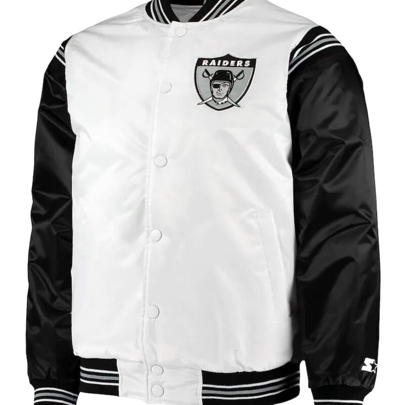 White/Black Las Vegas Raiders Historic Renegade Jacket