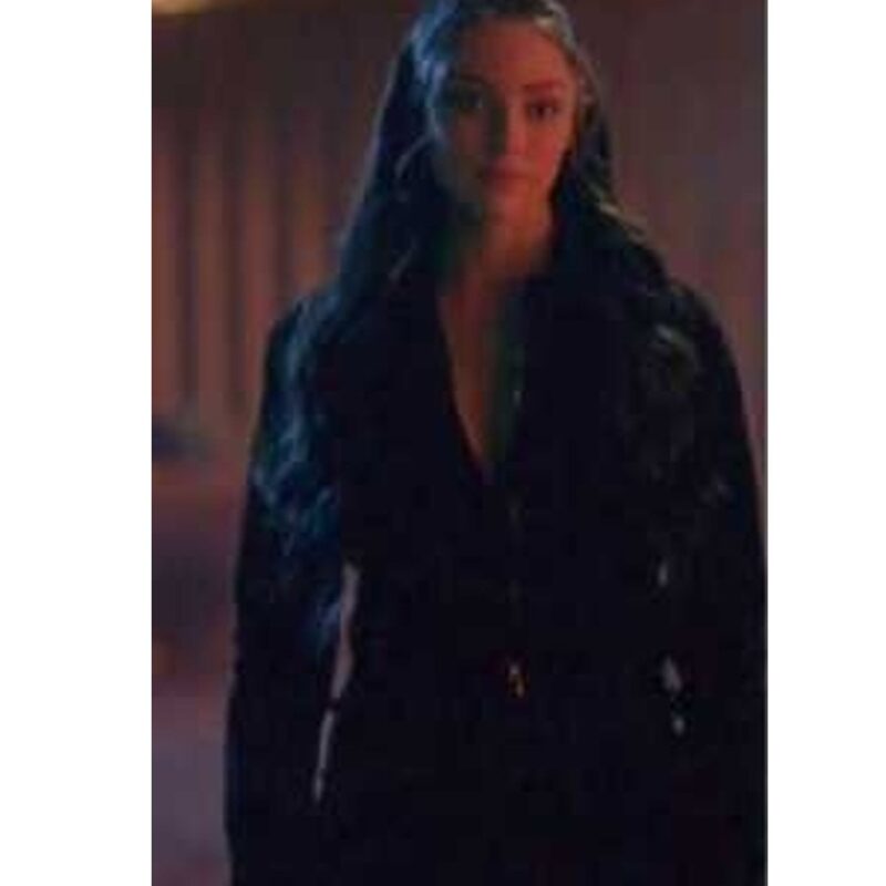 Legacies S04 Danielle Rose Russell Maroon Velvet Jacket