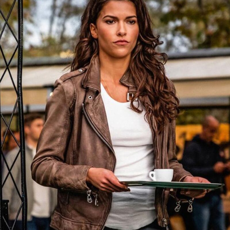 Blood & Treasure Sofia Pernas Brown Leather Jacket