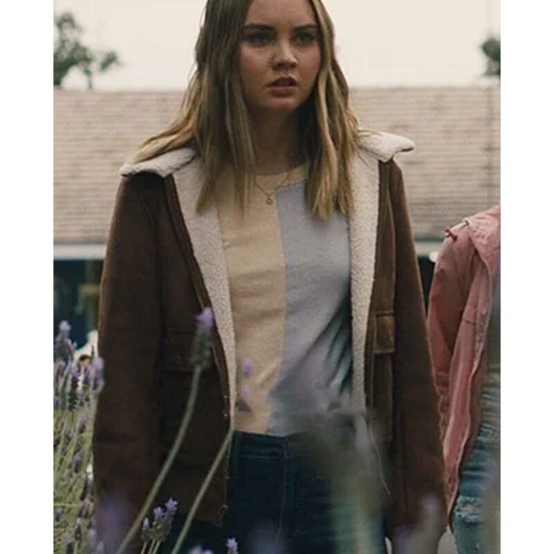 Light as a Feather Liana Liberato Suede Bomber Jacket