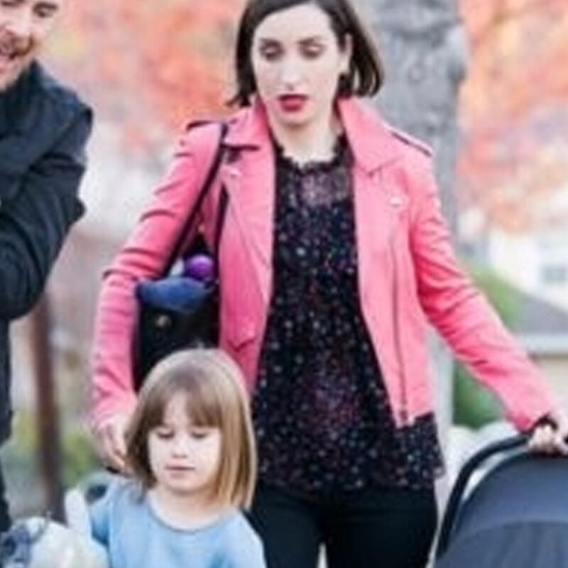 Life in Pieces Zoe Lister-Jones Pink Leather Jacket