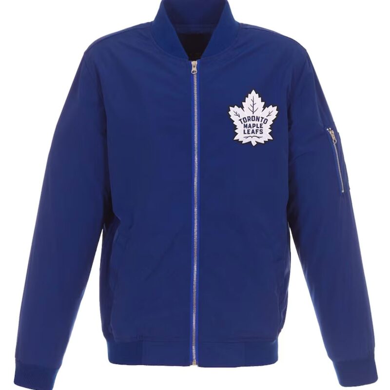 Toronto Maple Leafs Lightweight Nylon Royal Bomber Jacket