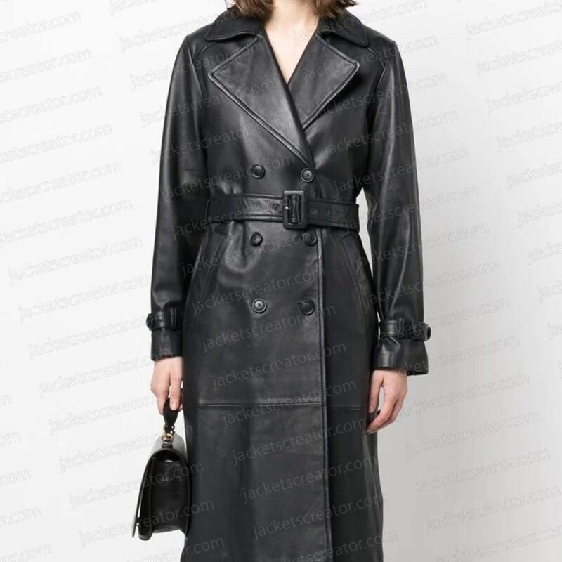 A Paris Proposal Bethany Brown Leather Coat