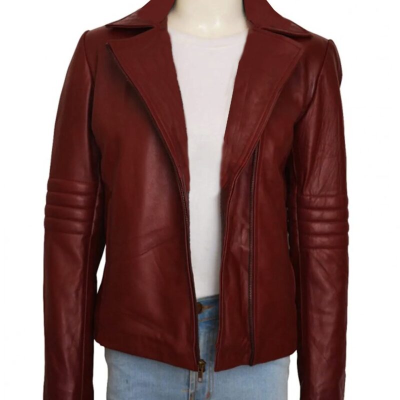 Eye Candy Victoria Justice Brown Cropped Leather Jacket