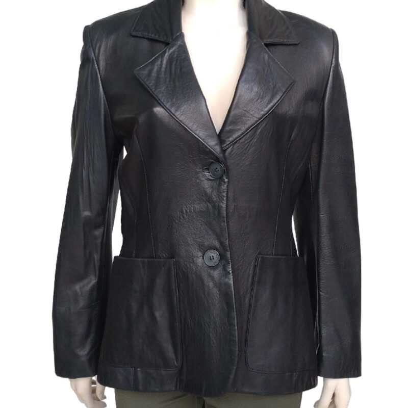 Transatlantic Deleila Piasko Leather Blazer