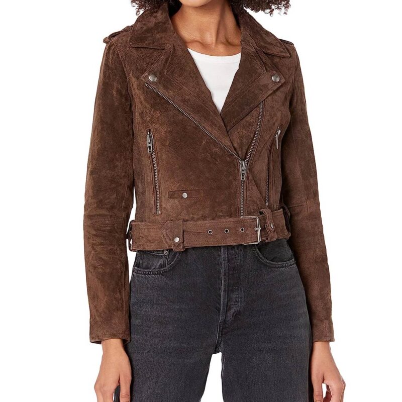 Stumptown Monica Barbaro Brown Suede Jacket