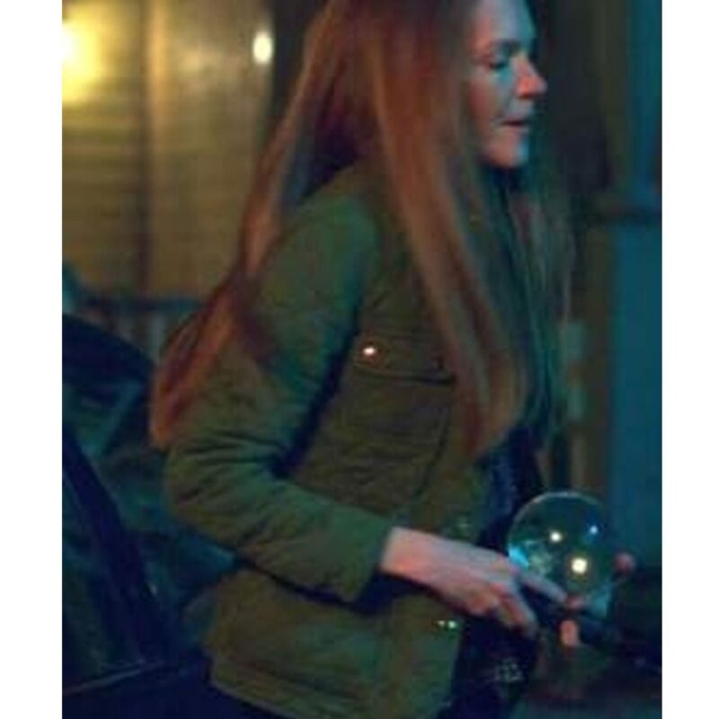 Darby Stanchfield Locke & Key Green Quilted Jacket