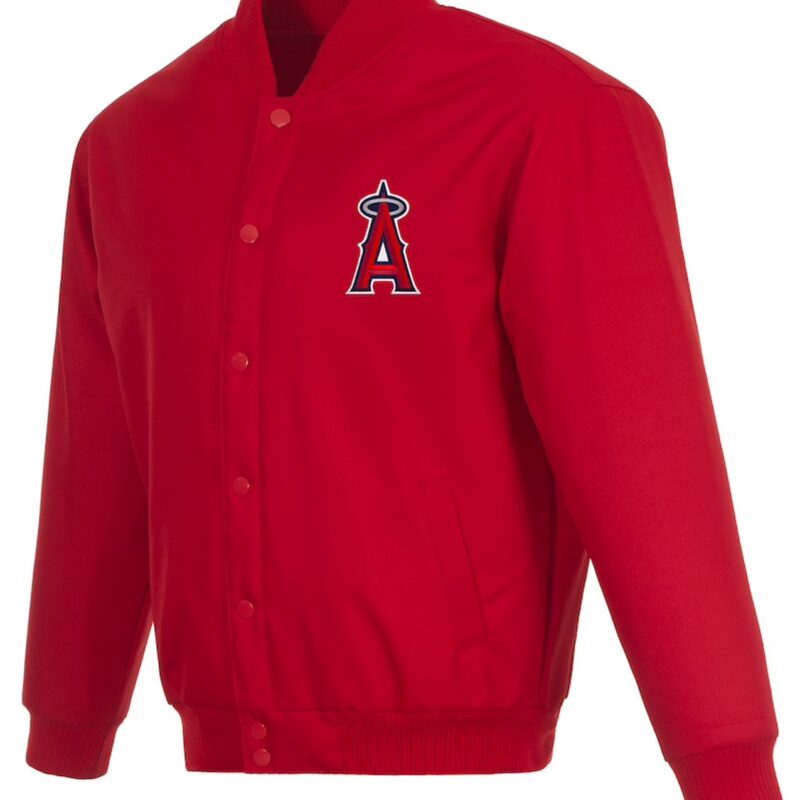 Los Angeles Angels Red Poly Twill Jacket