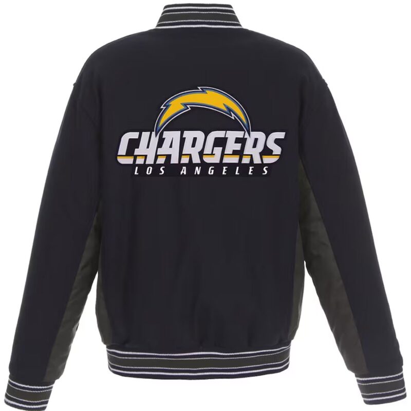Los Angeles Chargers Navy Wool Full-Snap Jacket