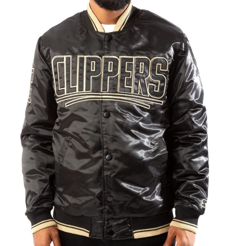 LA Clippers Black/Gold Bomber Jacket