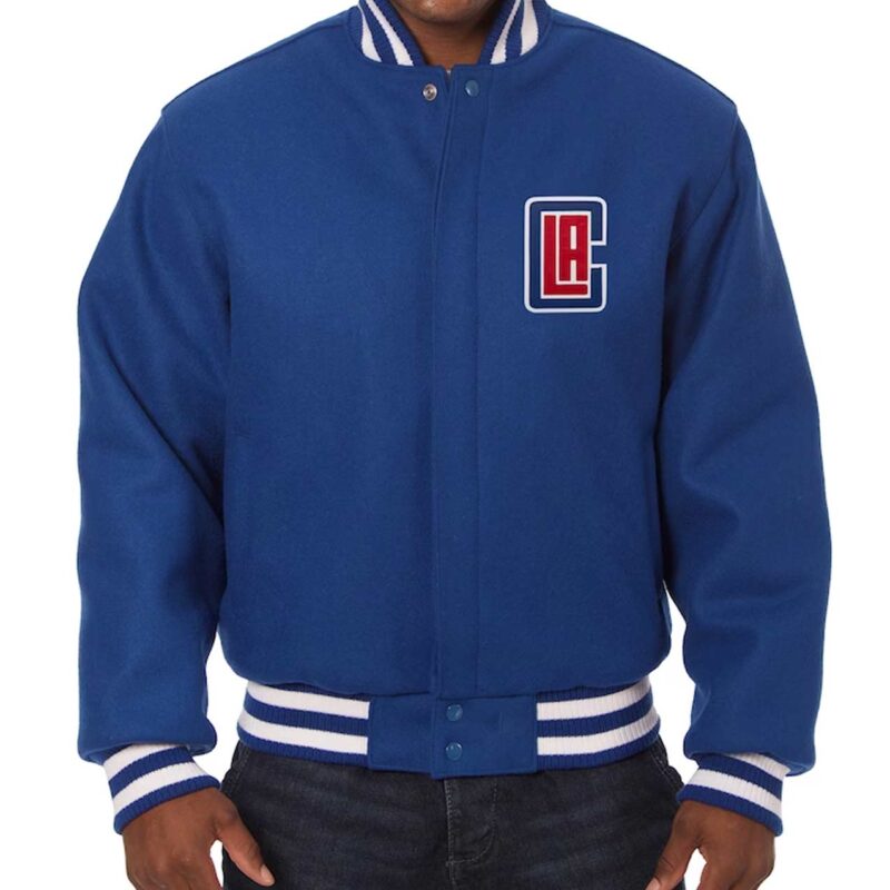 LA Clippers Royal Varsity Wool Jacket