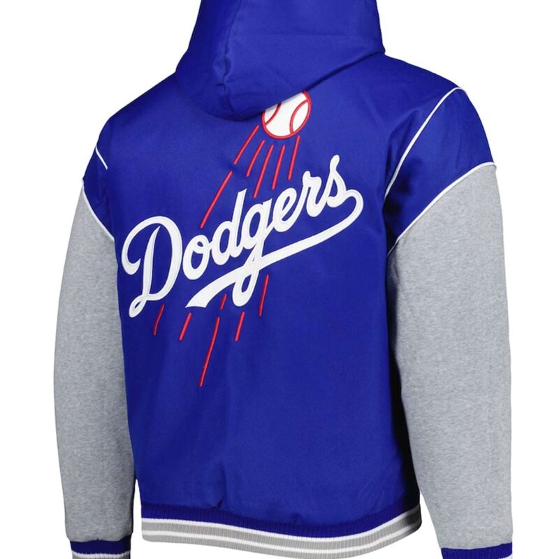 LA Dodgers Royal and Gray Hoodie Jacket