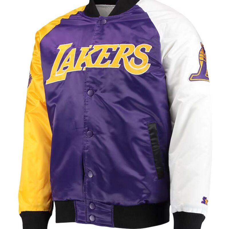 LA Lakers Tricolor Remix Satin Jacket