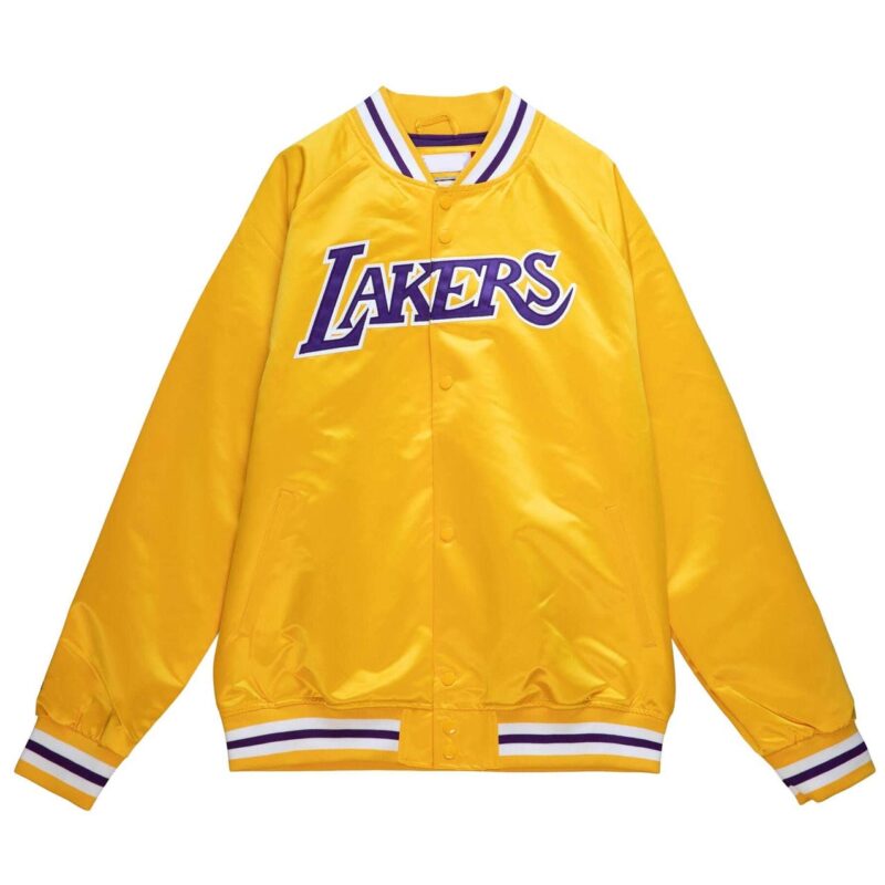 LA Lakers Yellow Lightweight Satin Jacket