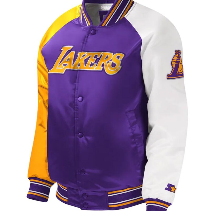 Los Angeles Lakers Youth Purple Varsity Satin Jacket