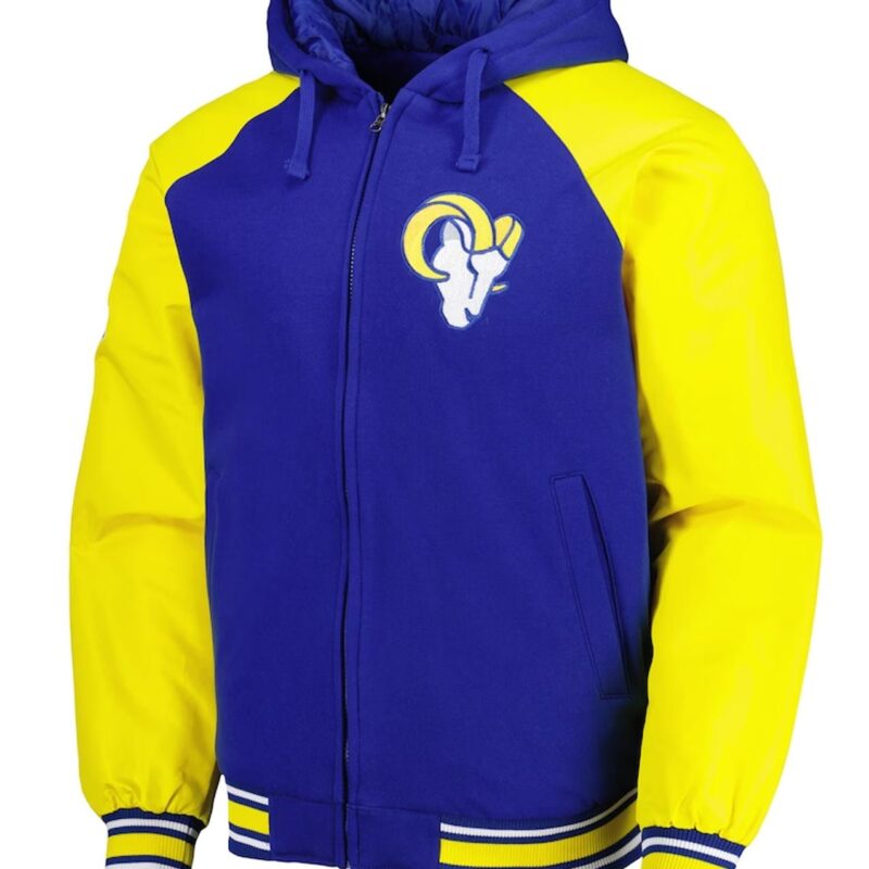 Los Angeles Rams Defender Royal Hoodie Varsity Jacket