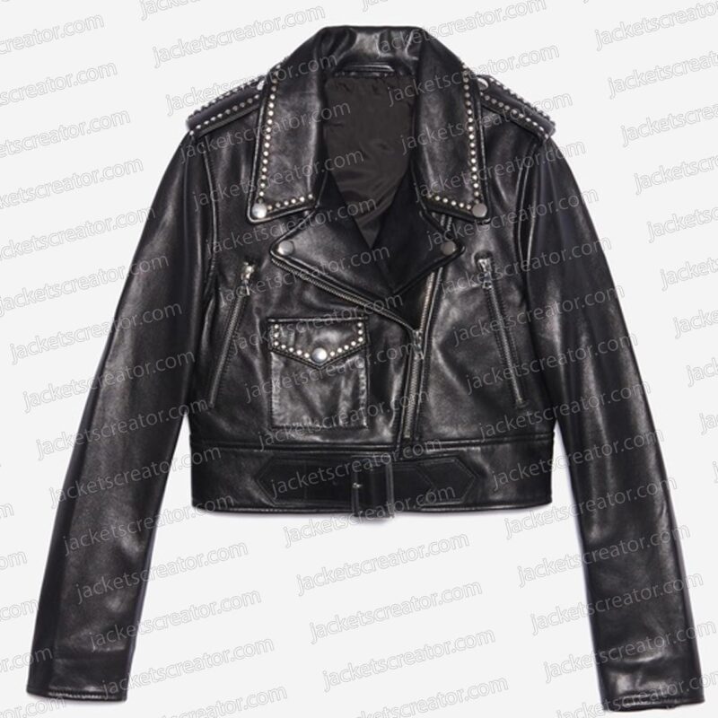 Maggie Nichole Sakura Studded Leather Jacket