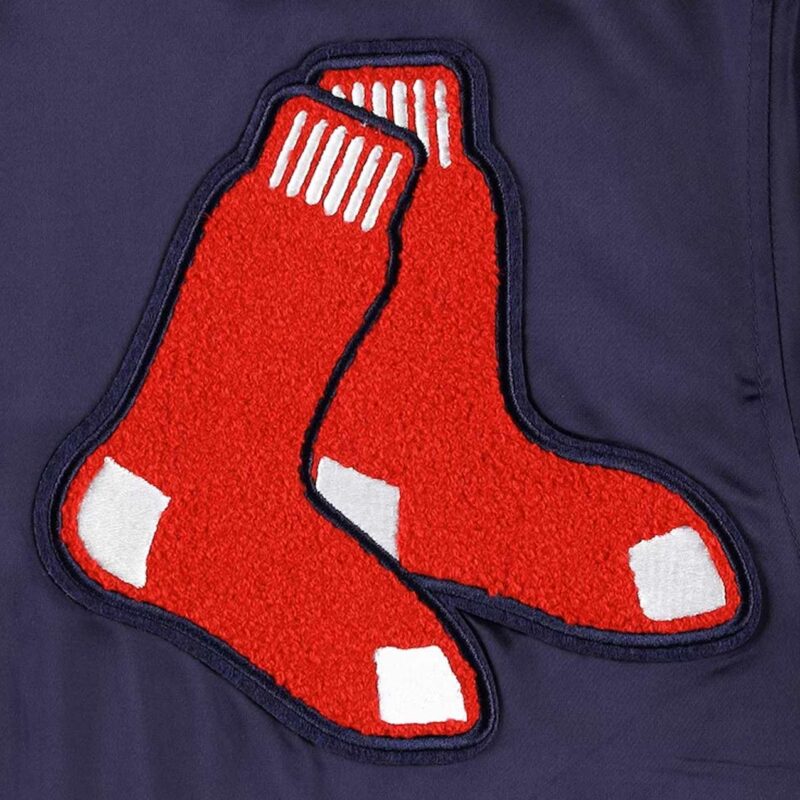Mash Up Boston Red Sox Navy Satin Jacket