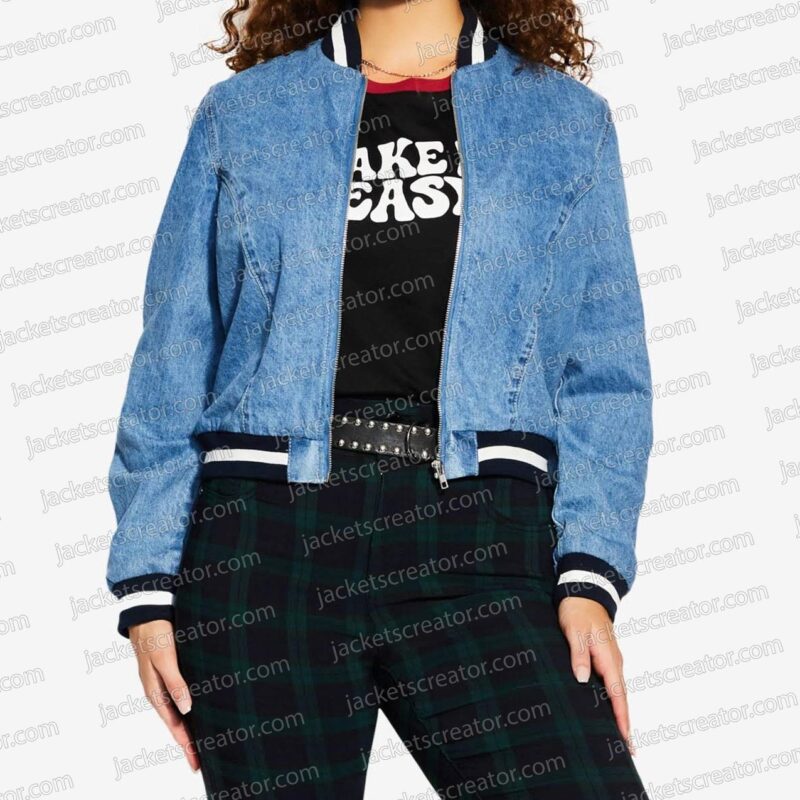 Cruel Summer Sadie Stanley Denim Bomber Jacket