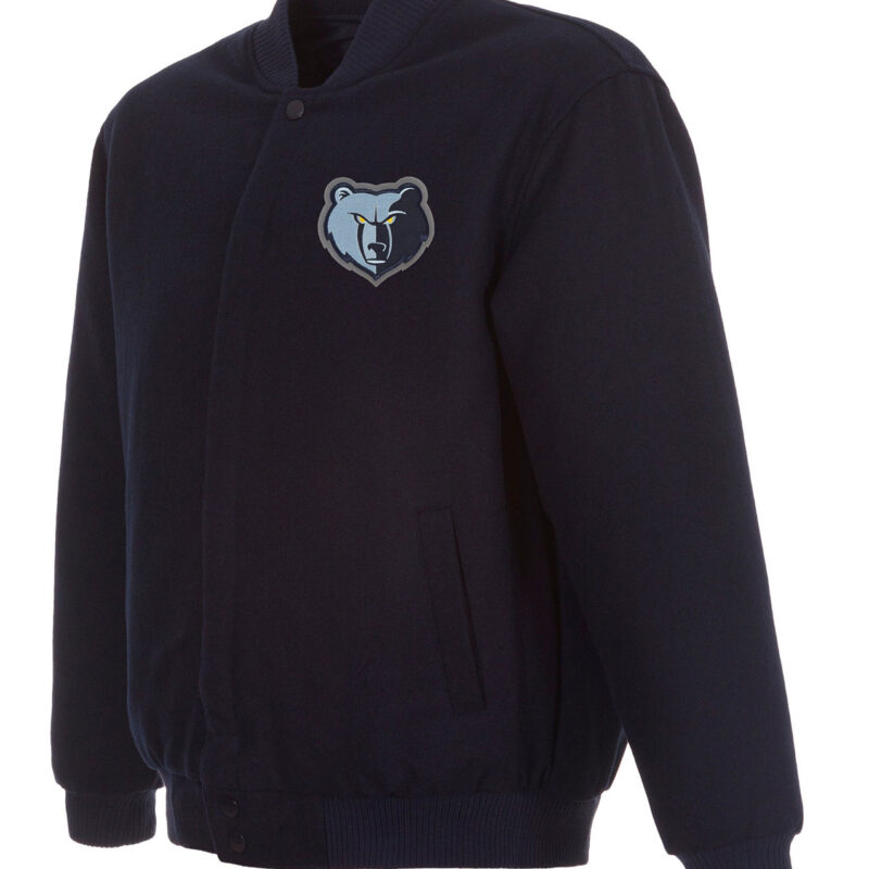 Memphis Grizzlies Varsity Navy Blue Wool Jacket