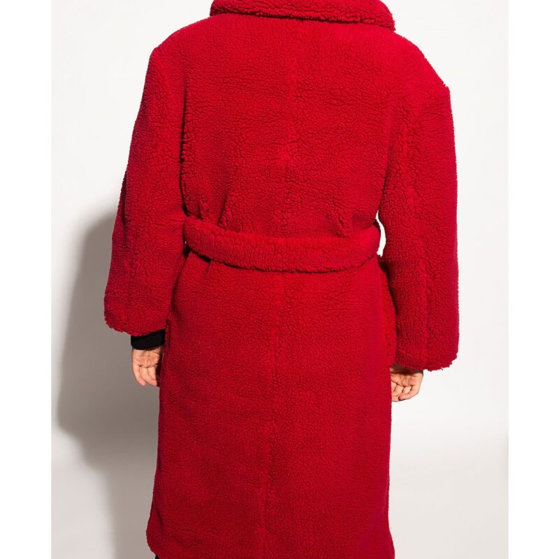 Men’s Red Faux Fur Sherpa Coat