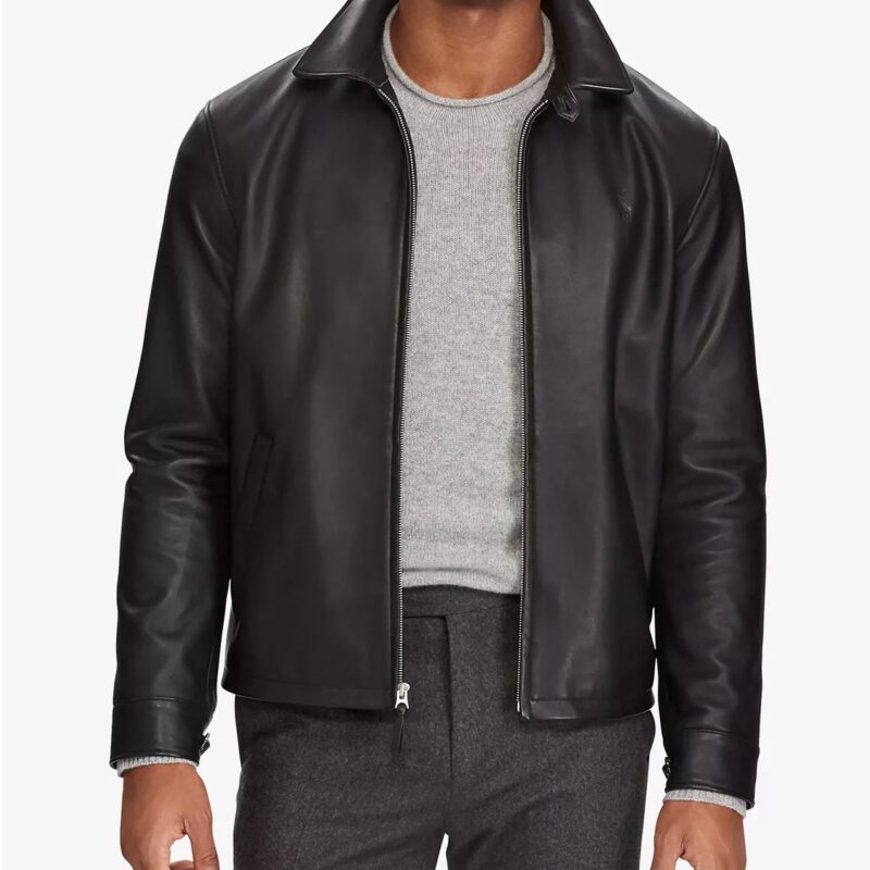 Men’s Sporty Lambskin Leather Jacket