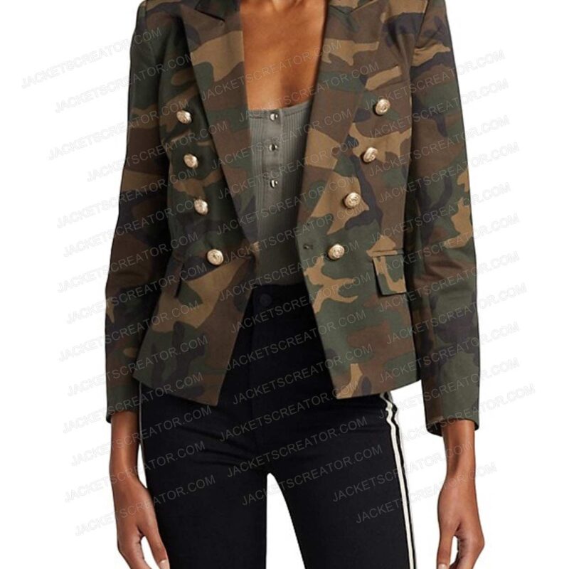 Rachel Hilson Love Victor Camouflage Blazer