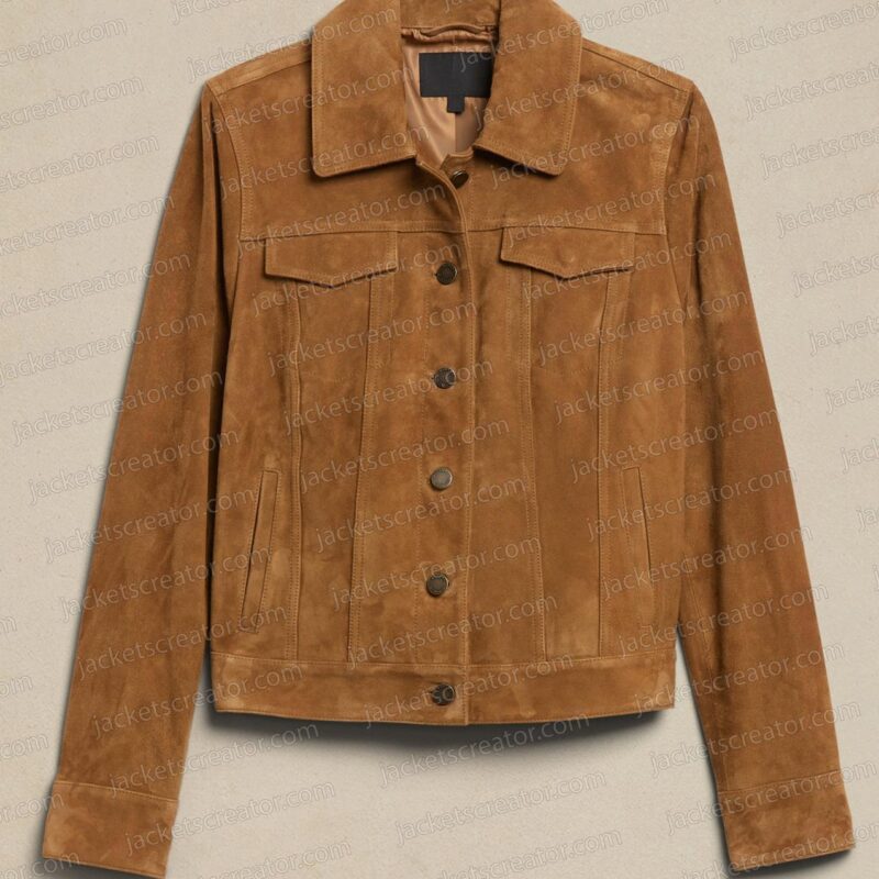 The Morning Show S03 Karen Pittman Suede Trucker Jacket