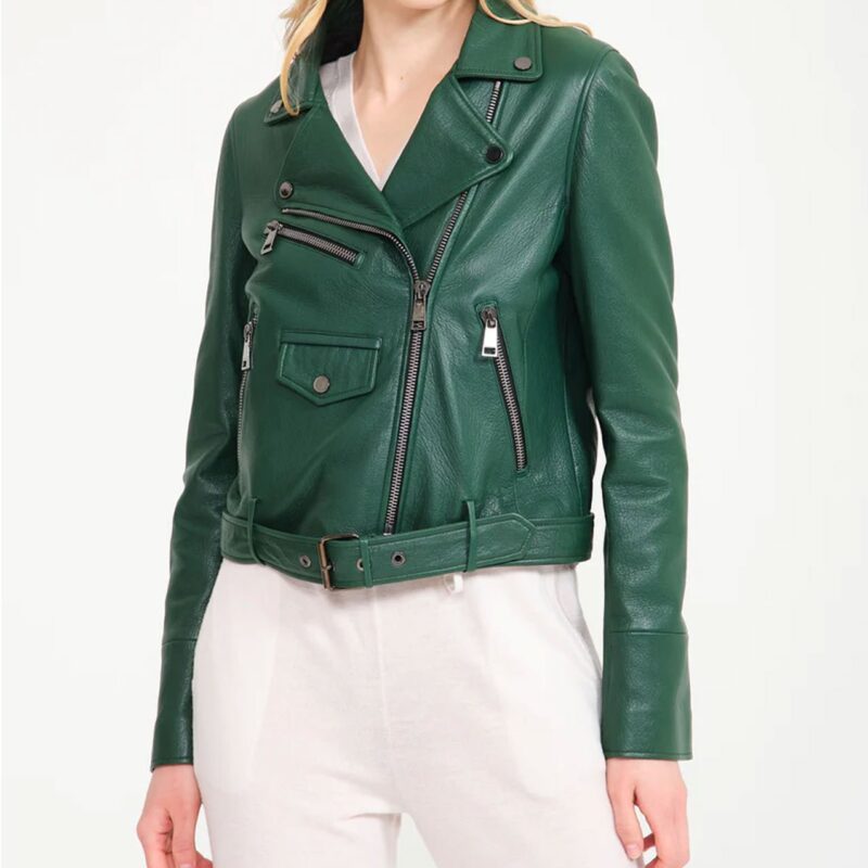 Barracuda Queens Tea Stjärne Green Leather Jacket