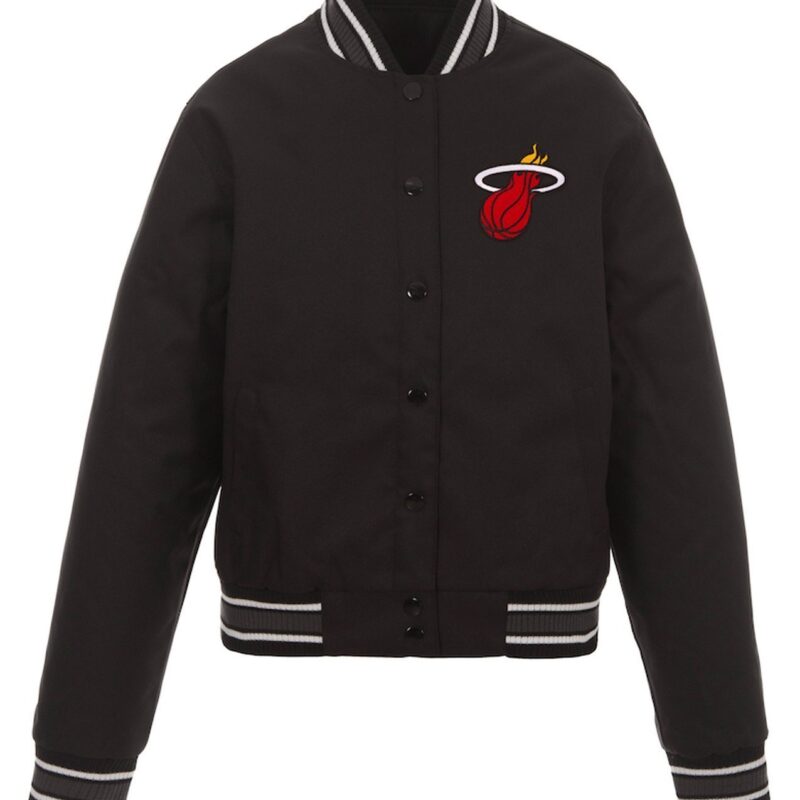 Miami Heat Poly-Twill Black Jacket