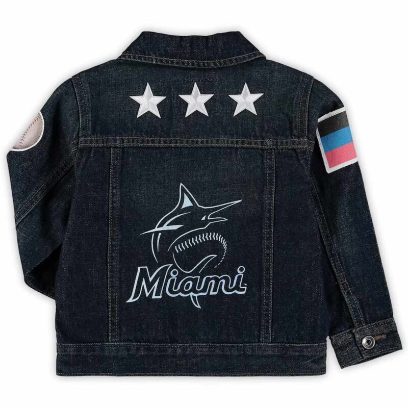 Miami Marlins Toddler Button-Up Denim Jacket