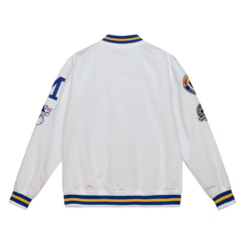 Milwaukee Brewers City Collection White Varsity Satin Jacket
