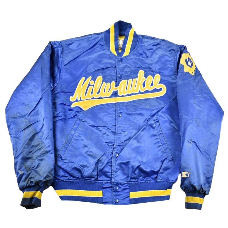 Milwaukee Brewers Royal Blue Bomber Jacket