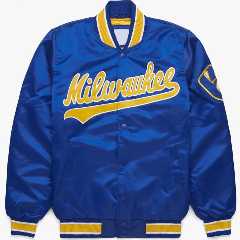 Milwaukee Brewers Royal Blue Bomber Jacket
