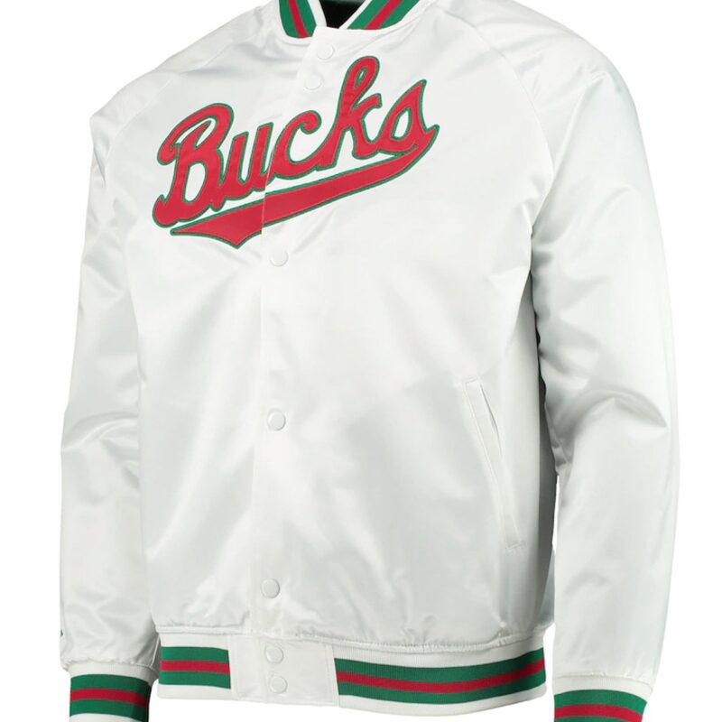 White Milwaukee Bucks Hardwood Classics Jacket