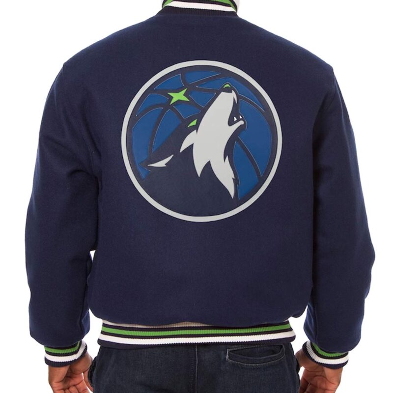 Minnesota Timberwolves Navy Varsity Wool Jacket