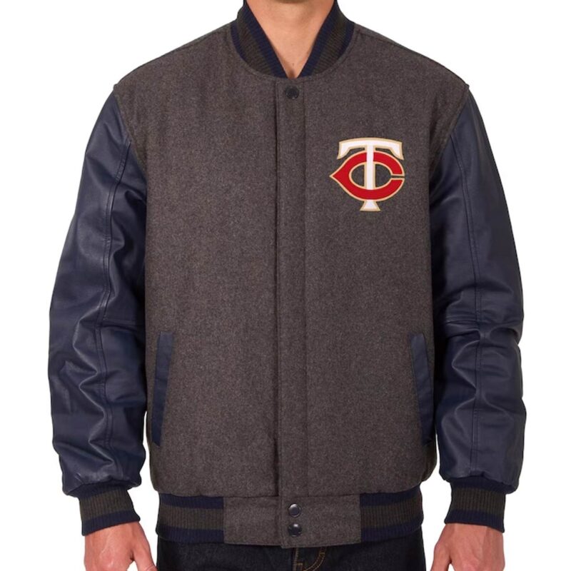 Charcoal/Navy Minnesota Twins Varsity Jacket