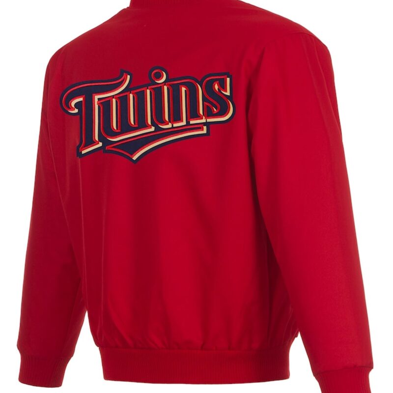 Minnesota Twins Red Poly-Twill Full-Snap Jacket