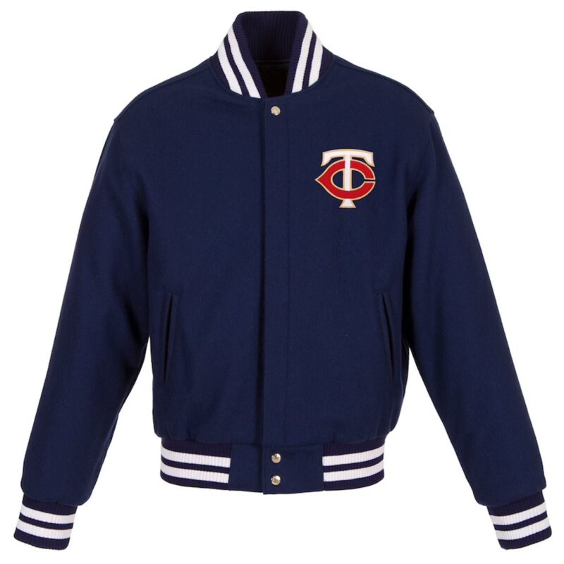 Minnesota Twins Navy Varsity Wool Jacket